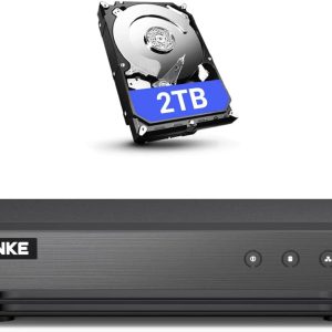 ANNKE 16CH 1080P Lite Hybrid 5-in-1(TVI/AHD/CVI/CVBS/IPC) CCTV AI DVR, Human/Vehicle Detection, H.265+ Security 16 Channel Surveillance Digital Video Recorder with 2TB Hard Drive, Easy Remote Access