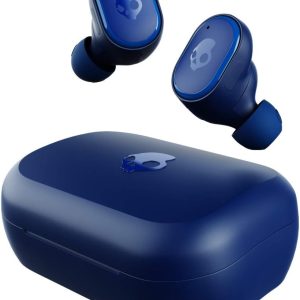 Skullcandy Grind In-Ear Wireless Earbuds, 40 Hr Battery, Skull-iQ, Alexa Enabled, Microphone, Works with iPhone Android and Bluetooth Devices – Dark Blue/Green