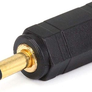 Monoprice 3.5mm TS Mono Plug to 3.5mm TRS Stereo Jack Adapter – Gold Plated, Black