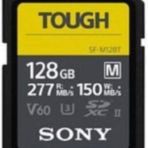 Sony TOUGH-M series SDXC UHS-II Card 128GB, V60, CL10, U3, Max R277MB/S, W150MB/S (SF-M128T/T1)