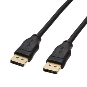 Amazon Basics DisplayPort to DisplayPort 1.2 Cable with 4K@60Hz, 2K@165Hz, 2K@144Hz Video Resolution – 3 Feet, for Personal Computer, Black