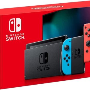 Nintendo Switch with Neon Blue and Neon Red Joy‑Con