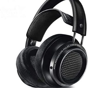 PHILIPS Fidelio X2HR Over The Ear Open Back Wired Headphone 50mm Drivers- Black Professional Studio Monitor Headphones with Detachable Cable