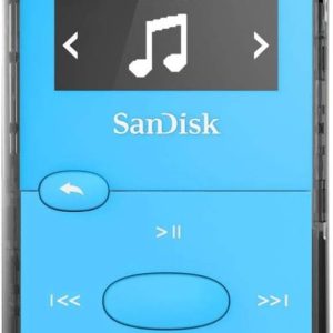 SanDisk 8GB Clip Jam MP3 Player, Blue – microSD Card Slot and FM Radio – SDMX26-008G-G46B