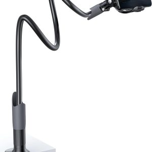 Lamicall Phone Holder Bed Gooseneck Mount – Cell Phone Clamp Clip for Desk, Flexible Lazy Long Arm Headboard Bedside, Overhead Mount Stand, Compatible with iPhone 15 Pro Max/Plus XR X 8 7 6 Plus