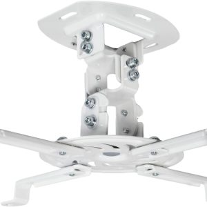 VIVO Universal Adjustable Ceiling Projector Mount for Regular and Mini Projectors with Extending Arms, White, MOUNT-VP01W