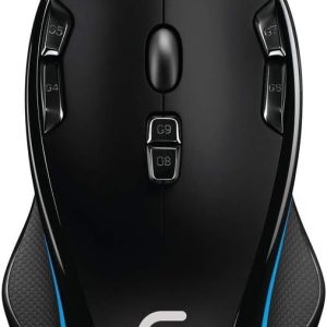 Logitech G300s Wired Gaming Mouse, 2,5K Sensor, 2,500 DPI, RGB, Lightweight, 9 Programmable Controls, On-Board Memory, Compatible with PC/Mac – Black