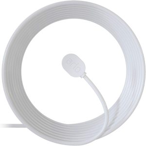 Arlo Outdoor Charging Cable – Arlo Certified Accessory – 25 ft, Weather Resistant Connector, Works with Arlo Pro 5S 2K, Pro 4, Pro 3, Ultra 2, Ultra, Floodlight, and Go 2 Cameras, White – VMA5600C