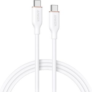 Anker 100W 6ft USB-C Charging Cable for iPhone 15, MacBook Pro 2020, iPad Pro 2020, Galaxy S23 – Cloud White