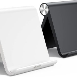 UGREEN 2 Pack Tablet Stand Holder Adjustable Desktop Portable Stand Home Office Desk Accessories Compatible with iPad 10.2 iPad Pro 11 Inch iPad 9.7 iPad Mini 6 5 4 3 Phone Black and White