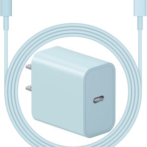 iPhone Charger Super Fast Charging 20W PD Power Wall Charger with 6FT Charging Cable Compatible i Phone 14/14 Pro Max/13/13 Pro Max/12/12 Pro/12 Pro Max/11/11 Pro iPad(Blue)