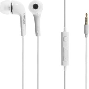 Samsung EHS64AVFWE 3.5mm EHS64 Stereo Headset with Remote and Mic – Original OEM – Non-Retail Packaging – White