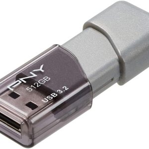 PNY 512GB Turbo Attaché 3 USB 3.2 Flash Drive – 100MB/s, Silver