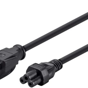 Monoprice Grounded AC Power Cord – 10 Amp, 125 Volt (NEMA 5-15P to IEC-320-C5), 18AWG, 3 Feet, Black