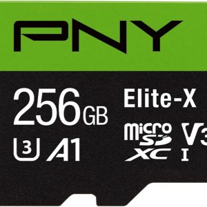 PNY 256GB Elite-X microSDXC UHS-I Memory Card – 100MB/s, U3, V30, A1, 4K, Full HD, micro SD