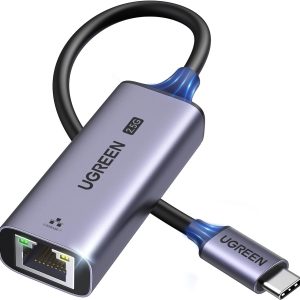 UGREEN USB C to Ethernet Adapter 2.5G, Ethernet Adapter for Laptop, Aluminum, Type C(Thunderbolt 4/3) to Rj45 Network Internet LAN Adapter, Compatible for MacBook Air/Pro, XPS, iPhone 15/Plus/Pro/Max