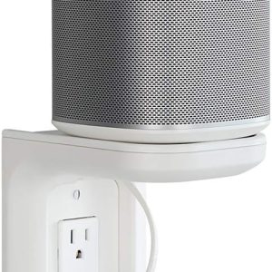 Sanus Outlet Shelf – Holds Any Device Up to 10lbs & Installs in Seconds – Includes Standard & Decora Style Outlet Covers & Integrated Cable Management Channel – Works for Sonos & Smart Home Speakers
