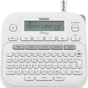 Brother P-Touch Label Maker, PTD220, Thermal, Inkless Printer for Home & Office Organization, Portable & Lightweight, QWERTY Keyboard, One-Touch Keys & 25 Pre-Set Label Templates Label Memory