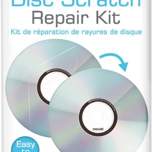 Maxell 190510 Disc Scratch Cleaner & Repair Kit for CD/DVD – Eliminates Disc Skipping & Sound Loss, Repairs Minor Scratches Quickly & Effectively – Repairs Up to 2 Discs – Easy to Use