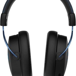 HyperX Cloud Alpha S – PC Gaming Headset, 7.1 Surround Sound, Adjustable Bass, Dual Chamber Drivers, Chat Mixer, Breathable Leatherette, Memory Foam, and Noise Cancelling Microphone – Blue