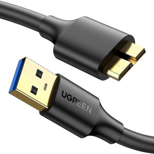 UGREEN Micro USB 3.0 Cable USB 3.0 Type A Male to Micro B Cord Compatible with Samsung Galaxy S5 Note 3 Camera Hard Drive and More 1.5ft