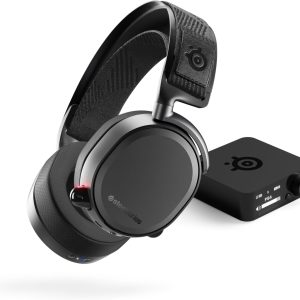 SteelSeries Arctis Pro Wireless Gaming Headset – High Fidelity 2.4 GHz Wireless – Mixable Bluetooth – Non-Stop Dual Battery – OLED Base Station – AI Noise Canceling Mic – PC, PS5, PS4, Mobile – Black