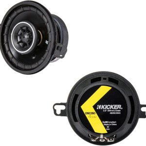 KICKER Pair 43DSC3504 DSC350 80 Watt 3.5″ 3 1/2″ 2-Way Car Stereo Speakers DS350