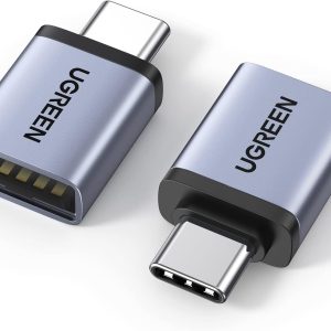 UGREEN USB to USB C Adapter 10Gbps,2 Pack USB C to USB Adapter USB C 3.2 Gen 2 Male to USB A Female Adapter Compatible with iPhone 15 Pro/Samsung/MacBook Pro/Air/iPad Pro,Thunderbolt 4/3,Gray