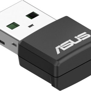 ASUS AX1800 Dual Band WiFi 6 USB Adapter, WiFi 6, 802.11ax, WPA3 Network Security, 5GHz frequency band, Compact size (USB-AX55 Nano)