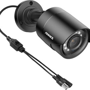 ANNKE 1080p Security Camera 4-in-1 CCTV Bullet Wired Cam, AHD/TVI/CVI/CVBS, Analog Surveillance Video Add–On Camera for Indoor/Outdoor Use, 100ft Clear Night Vision (Power Adapter Not Included) – E200
