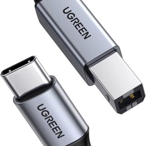 UGREEN USB B to USB C Printer Cable 10 FT, Nylon Braided USB C to USB B Printer Cable for MacBook Pro/Air, USB C MIDI Cable Compatible with Yamaha Piano MIDI Keyboard, DAC for iPad Pro