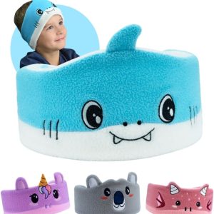 Bandou – Original Kids Headphones – Award-Winning Toddler Headphones – Wireless Headband – Adjustable Toddler Headphones – Bluetooth Children’s Headband for Traveling (Finny The Shark)