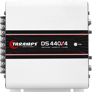Taramps DS 440×4 440 Watts RMS 4 Channels 2 Ohms Amplifier Multichannel Class D Full Range, Crossover High/Low Pass Bridgedable, Aluminium, RCA, Car Show Power System