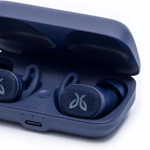 Jaybird Vista 2 True Wireless Bluetooth Headphones with Charging Case – Premium Sound, ANC, Sport Fit, 24 Hour Battery, Waterproof Earbuds with Military-Grade Durability – Blue, Includes Pouch