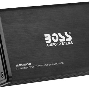 BOSS Audio Systems MC900B Amplifier for ATV UTV Car Marine – 500 High Output, 4 Channel, 2/4 Ohm, Bluetooth Multi-Function Remote, RCA Out, Weatherproof, Use Amp with Stereo and Subwoofer, Crossover