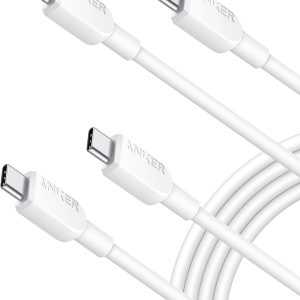 Anker USB C Cable, 310 USB C to USB C Cable (6 ft), (60W/3A) USB C Charger Cable Fast Charge for iPhone 15/15Pro, Max,Samsung Galaxy S23, iPad Pro 2021, iPad Mini 6, iPad Air 4, MacBook Pro 2020