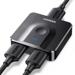 UGREEN HDMI Switch 4K@60Hz, Bi-Directional HDMI Switcher 2 in 1 Out HDMI Splitter 1 Input 2 Output Supports UHD 3D HDR Compatible with PS5, PS4, Xbox Series X/S, Roku, Fire Stick, Black