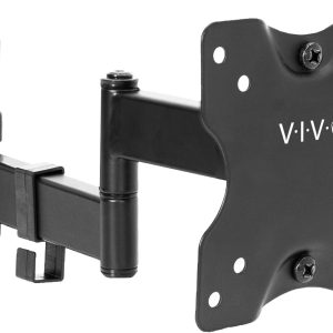 VIVO Full Motion Wall Mount for up to 27 inch LCD LED TV and Computer Monitor Screens, Tilt and Swivel Bracket with Max 100x100mm VESA, Black, MOUNT-VW01M