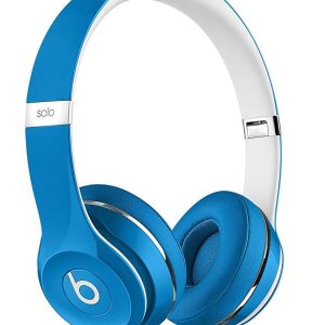 Beats Solo2 On-Ear Headphone Luxe Edition (WIRED, Not Wireless) (Renewed) – Blue