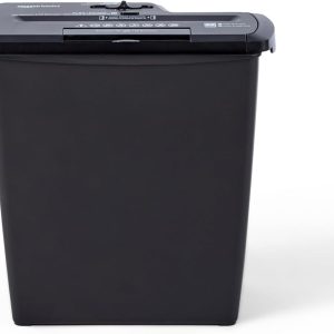 Amazon Basics 8-Sheet Strip Cut Paper, CD, and Credit Card Shredder, Black