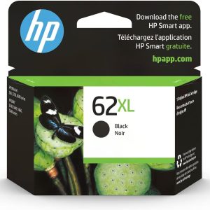 HP 62XL Black High-yield Ink | Works with HP ENVY 5540, 5640, 5660, 7640 Series, HP OfficeJet 5740, 8040 Series, HP OfficeJet Mobile 200, 250 Series | Eligible for Instant Ink | C2P05AN