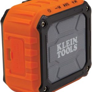 Klein Tools AEPJS1 Bluetooth Speaker, Wireless Portable Jobsite Speaker Plays Audio and Answers Calls Hands Free, IPX5, Worksite Ready