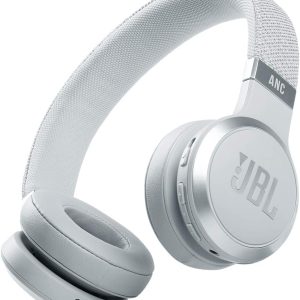 JBL Live 460NC – Wireless On-Ear Noise Cancelling Headphones with Long Battery Life and Voice Assistant Control – White, Medium