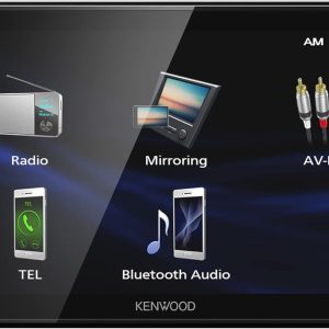KENWOOD DMX129BT 6.8 Inch LCD Touchscreen Digital Media Car Stereo, Bluetooth Audio and Hands Free Calling, Double Din, USB, Rear Camera Input, AM/FM Radio