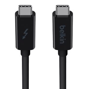 Belkin Thunderbolt 3 USB C to USB C 3.3ft/1M Long Data Transfer Power Cable with 20 Gbps Data Transfer Speed & Up To 10 Gbps for USB3.1 Devices – Supporting Thunderbolt, 4K & Ultra HD Display (Black)