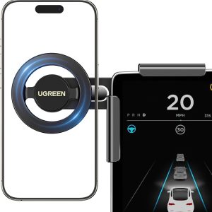 UGREEN Phone Holder for Tesla MagSafe Strongest Magnet Power Magnetic Phone Mount Holder for Tesla Model 3 Y, iPhone Phone Mount Compatible with iPhone 15 14 13 Plus Pro Max Series