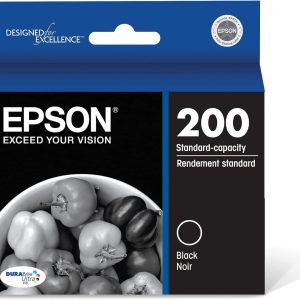 EPSON 200 DURABrite Ultra Ink Standard Capacity Black Cartridge (T200120-S) Works with WorkForce WF-2520, WF-2530, WF-2540, Expression XP-200, XP-300, XP-310, XP-400, XP-410
