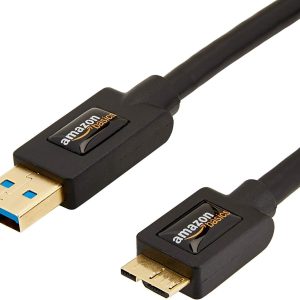 Amazon Basics Z25K USB 3.0 Cable, Type A-Male to Micro B, 6 Feet (1.8 Meters), Black