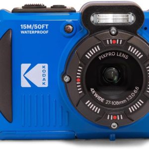 KODAK PIXPRO WPZ2 Rugged Waterproof Shockproof Dustproof WiFi Digital Camera 16MP 4X Optical Zoom 1080P Full HD Video Vlogging Camera 2.7″ LCD (Blue)