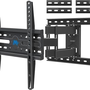 Mounting Dream TV Mount Full Motion TV Wall Mount for Most 32-65 Inch Flat Screen TV, Wall Mount TV Bracket with Dual Arms, Max VESA 400x400mm and 99 LBS, Fits 16″, 18″, 24″ Studs MD2380-24K TV Mounts